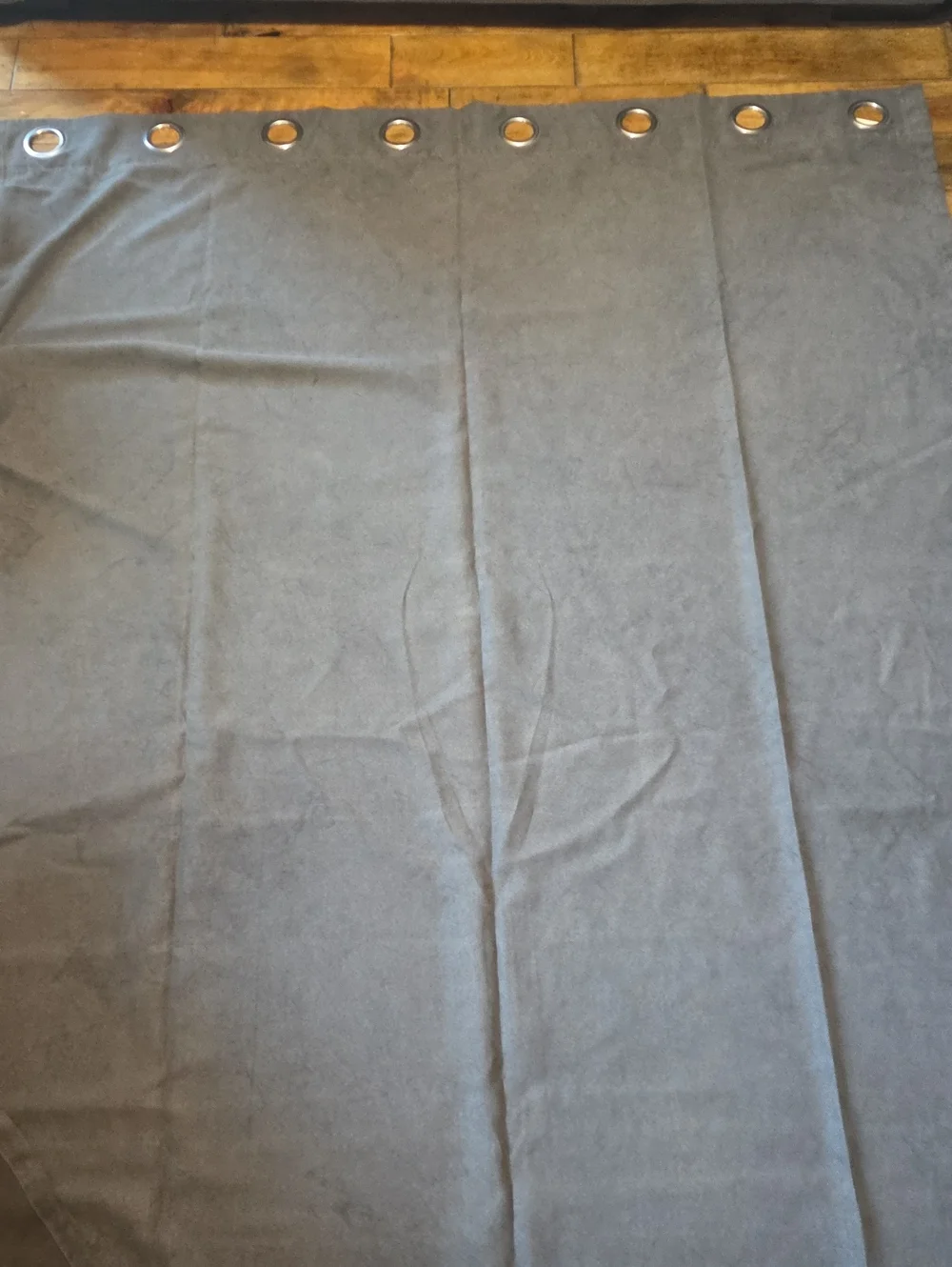 Dark Gray Black Out Curtain Panel Grommets 54